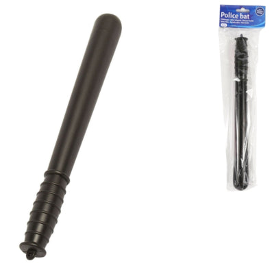 Batte de police avec grincement noir 34 cm | 12 pièces