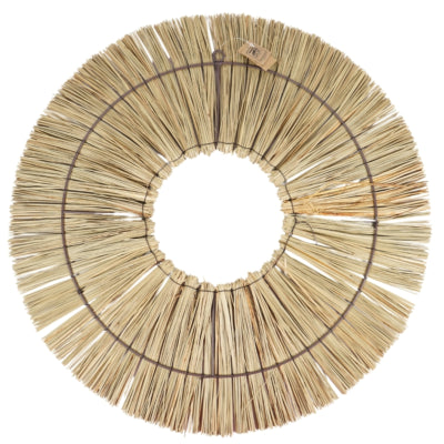Décoration murale bohème osier naturel 58 cm | 10 pièces