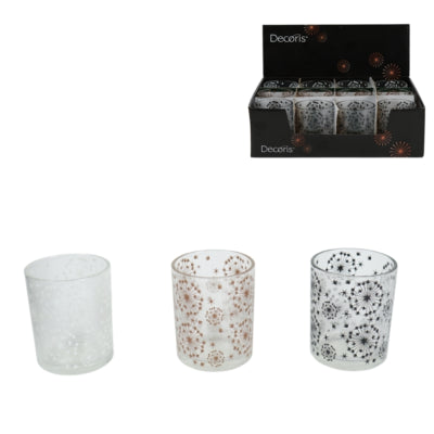 Photophore verre 8,3 cm 3 assortis | 12 pièces