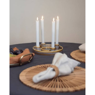 Bepurehome chandelier pratique en céramique marron 21 cm | 6 pièces