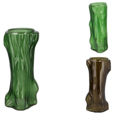 Daan vase en bois courbé arbre vert 14 cm 3 assortis | 12 pièces
