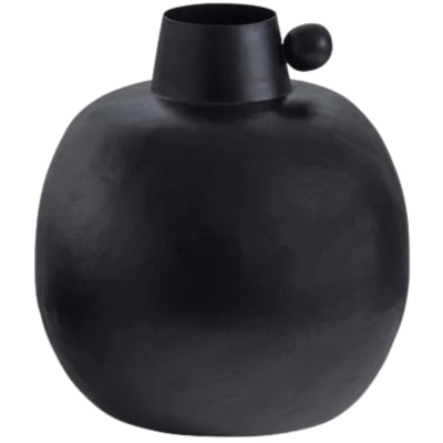 Vase Woood kita noir 22 cm | 3 pièces