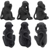 Image singes entendre voir silence noir 12 cm lot de 3 | 24 pièces