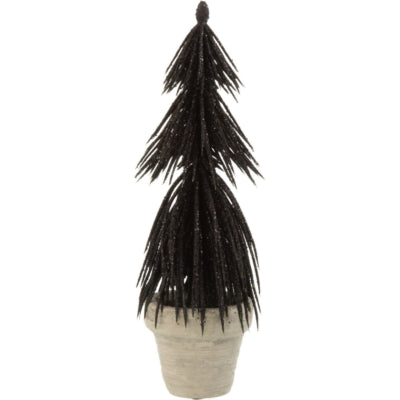 J-line pin en pot paillettes noir 22 cm | 12 pièces