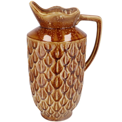 Vase boa en bois courbé Daan avec anse marron foncé 45 cm | 2 pièces