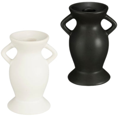Bougeoir veneto noir et blanc 12,5 cm 2 assortis | 24 pièces