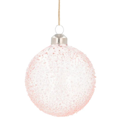 Ngk Boule de Noël luxe verre moucheté rose 10 cm | 12 pièces