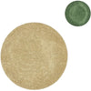 Assiette décorative mélamine brillant vert doré 33 cm 2 assortis | 12 pièces