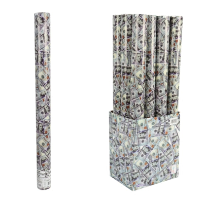 Canon à confettis dollar 58 cm | 12 pièces