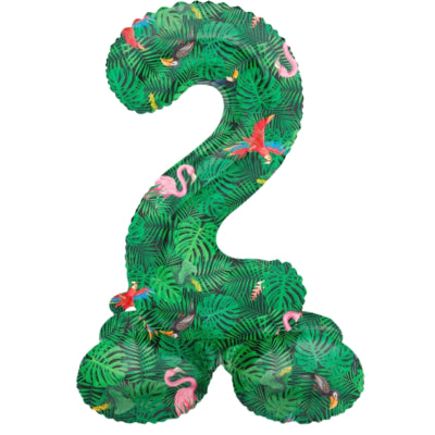 Folat ballon en aluminium debout 2 ambiance jungle 41 cm | 20 pièces