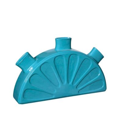 Vase bleu citron 19 cm | 18 pièces