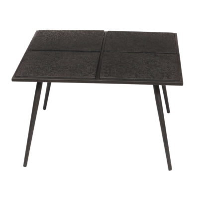 Table d'appoint métal liquide noir 70 cm | 2 pièces