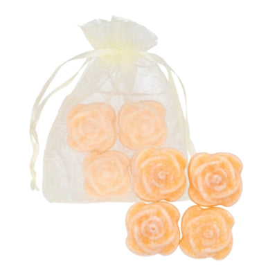 Daan Kromhout ambre cube rose poudre pour bébé 2,5 cm sachet organza avec 4 pièces | 24 pièces
