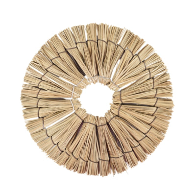 Décoration murale bohème osier naturel 22 cm | 12 pièces