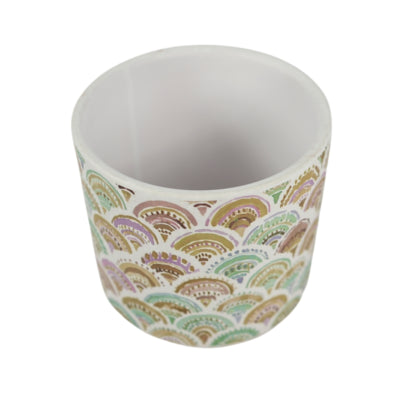 Pot de fleurs multicolore en céramique 12 cm | 12 pièces