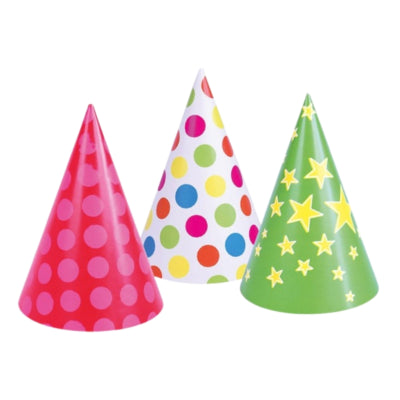 Amscan chapeau de fête papier 16 cm 3 assortis | 100 pièces