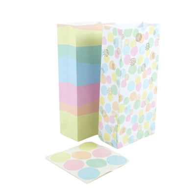 D.p. sacs cadeaux d'usine 8 pièces couleur pastel 22 cm | 24 pièces