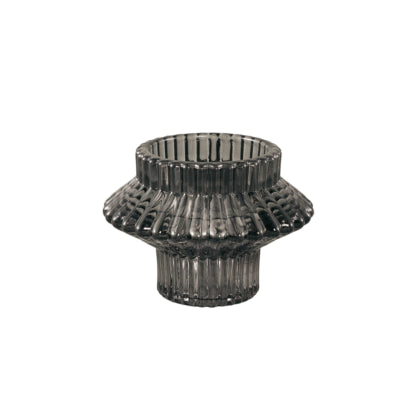Ptmd bougeoir milandi duo gris 6 cm | 12 pièces