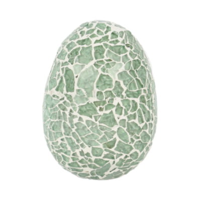 Oeuf mosaïque vert 10 cm | 12 pièces
