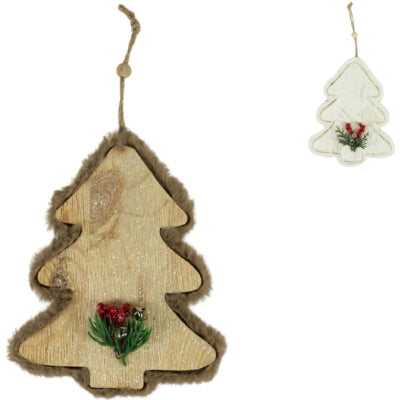 Pendentif sapin de Noël 19,5 cm 2 assortis | 24 pièces