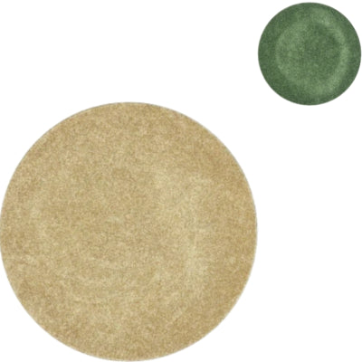 Assiette décorative mélamine brillant vert doré 28 cm 2 assortis | 18 pièces