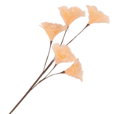 Daan branche artificielle en bois courbé fleurs de plumes pêche 85 cm | 8 pièces