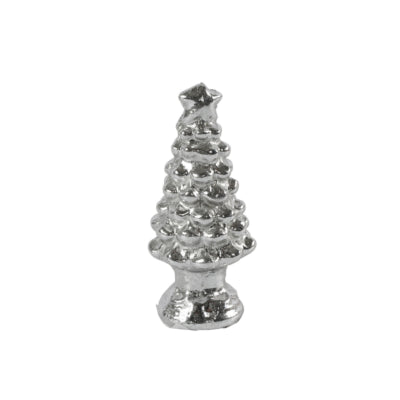 Statue Countryfield Sapin de Noël Céline s couleur argent 10 cm | 18 pièces