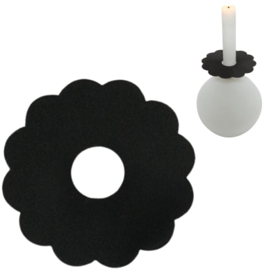 Stjernsund anneau de bougie fleur de loua noir mat 9,3 cm | 48 pièces