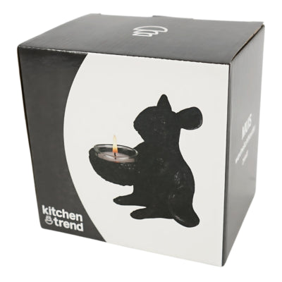 Photophore souris noir 12,5 cm | 6 pièces