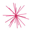 Housevitamin ornement feu d'artifice métal rose fluo 15 cm | 24 pièces