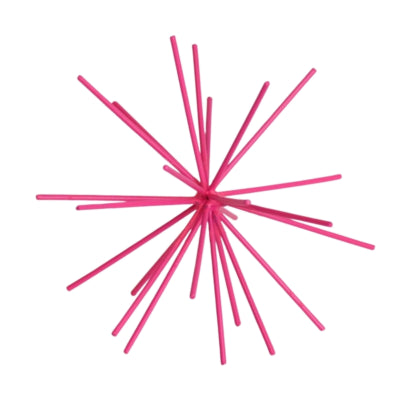 Housevitamin ornement feu d'artifice métal rose fluo 15 cm | 24 pièces