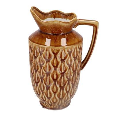 Vase boa en bois courbé Daan avec anse marron foncé 38 cm | 2 pièces