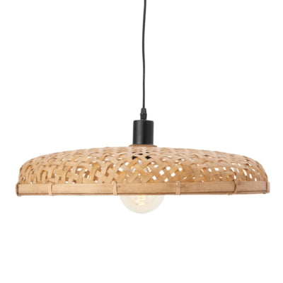 Lampe suspendue Light Living Paloma en rotin naturel 50 cm | 2 pièces