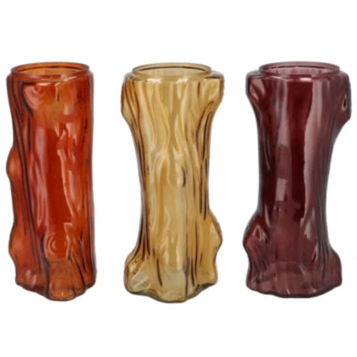 Daan vase en bois courbé arbre marron 19 cm 3 assortis | 12 pièces