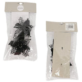 House of seasons fleur artificielle sur clip étoile de Noël pailletée noir 10 cm lot de 2 | 24 pièces - afbeelding 2