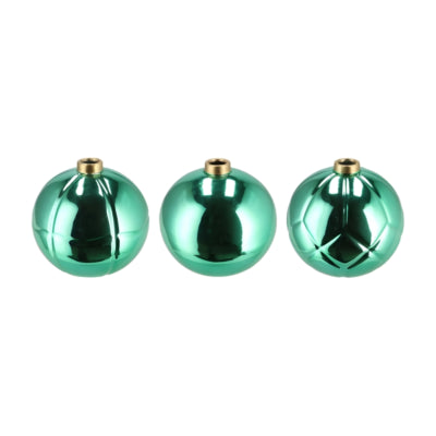 Daan vase en bois courbé boule de Noël vert 14 cm 3 assortis | 6 pièces