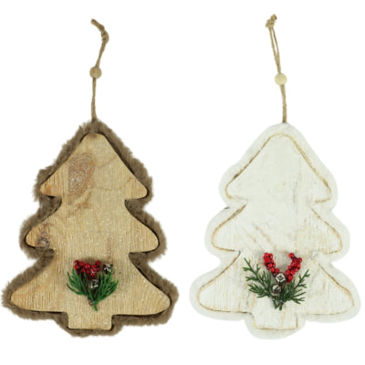 Pendentif sapin de Noël 19,5 cm 2 assortis | 24 pièces