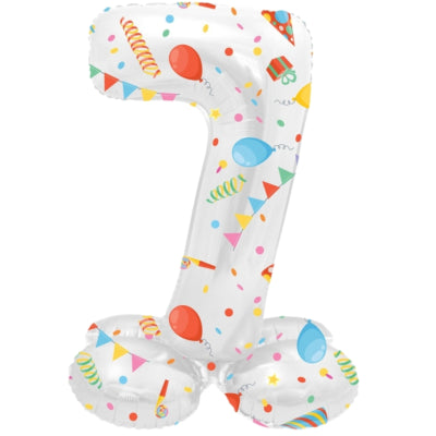 Folat ballon en aluminium debout 7 fête joyeuse 41 cm | 20 pièces