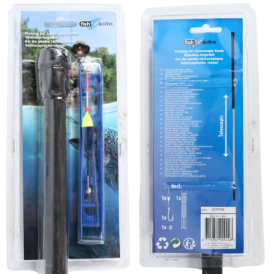 Canne à pêche télescopique Fish active 3 m avec hameçon monté