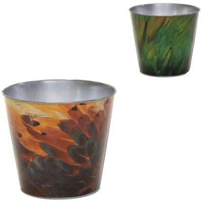 Pot de fleurs bob plume l 15 cm 2 assortis | 12 pièces