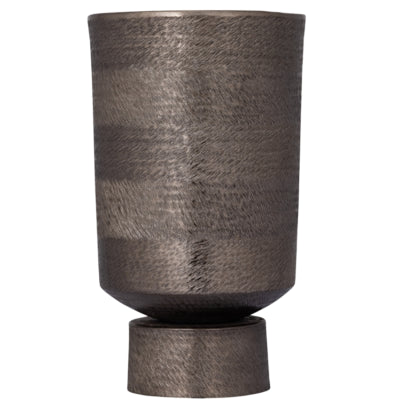 Pot de fleur Ptmd erga aluminium m gris 40 cm | 2 pièces