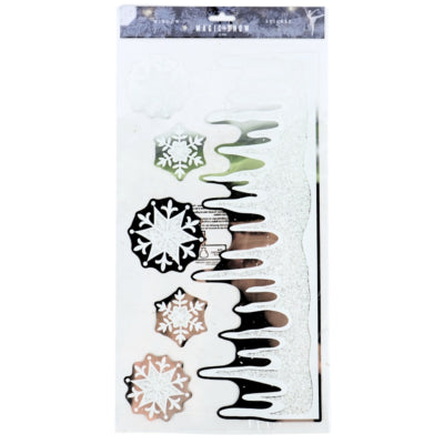 Autocollant de fenêtre flocon de neige 44,5 cm | 48 pièces