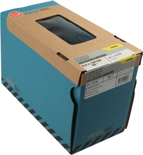 Vis à construction en bois Proftec vz tk + pointe coupante Torx tx30 6,0x50 | 100 pièces - 5212.01.49901