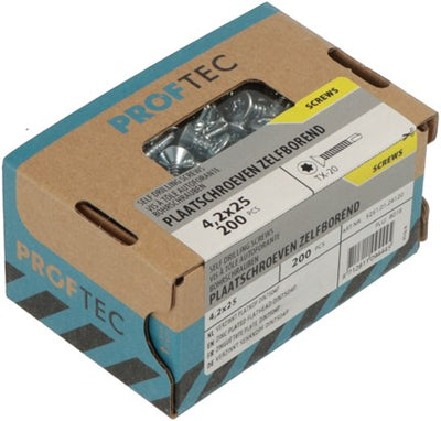 Plaque Proftec chr. autoperceuse vz pk din7504p torx tx20 ​​​​4,2x32 | 200 pièces - 5251.01.29320
