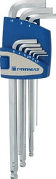 Jeu de tournevis d'angle Promat tecwerk | Support en plastique 9 pièces | ouverture 1,5-10 mm | rotule longue - 4000825111