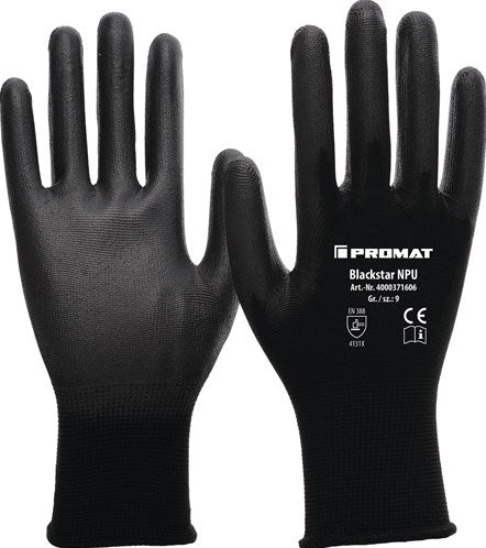 Gant de tecwerk Promat | npu étoile noire | taille 6(s) noir | et 388 EPI catégorie ii | et 388 - 4000371603