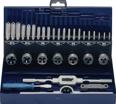 Jeu de tarauds Promat tecwerk | m3-m12 | 32 pièces HSS | cassette métallique - 4000867530
