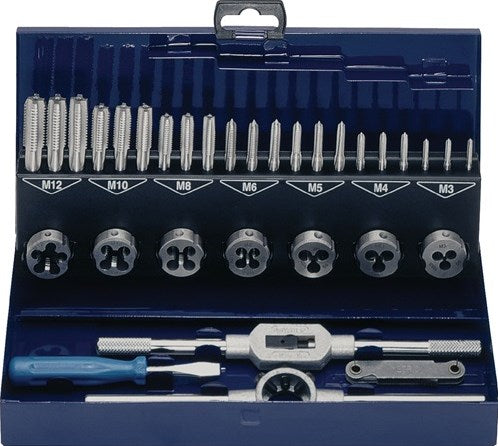 Jeu de tarauds Promat tecwerk | m3-m12 | 32 pièces HSS | cassette métallique - 4000867530