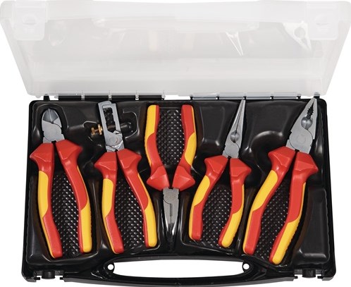 Jeu de pinces Promat tecwerk | contenu 5 pièces vde isolées | chromé | en coffret plastique - 4000810887