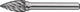 Fraise de teck Promat | acier inoxydable spg | d. Tête de 10 mm, longueur de tige de 20 mm d. 6mm | carbure | dents normales, fines - 4000868070